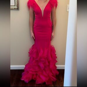 Sherri Hill pink prom dress.